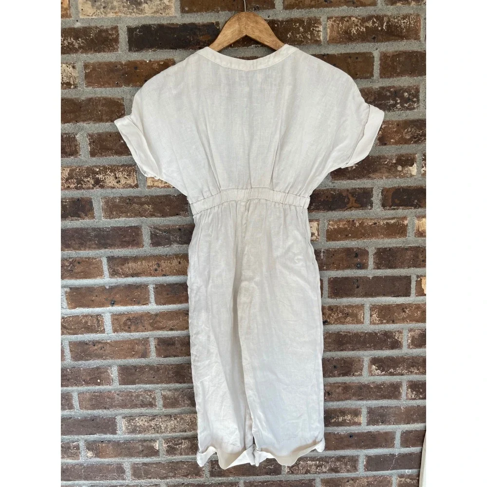Zara Kids 100% Linen Full Length Jumpsuit